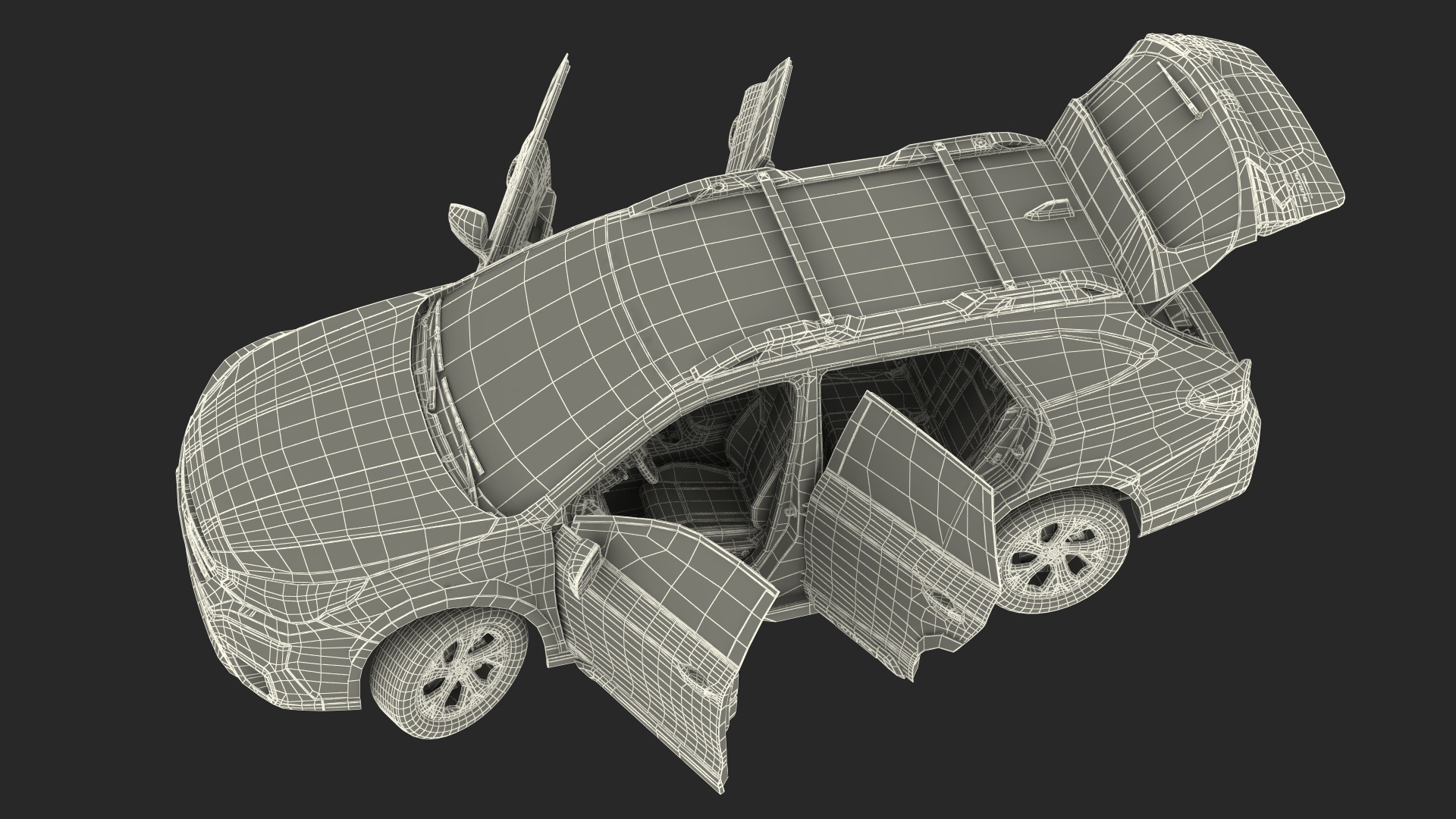 3D model Outback 2021 SUBARU Rigged for Maya