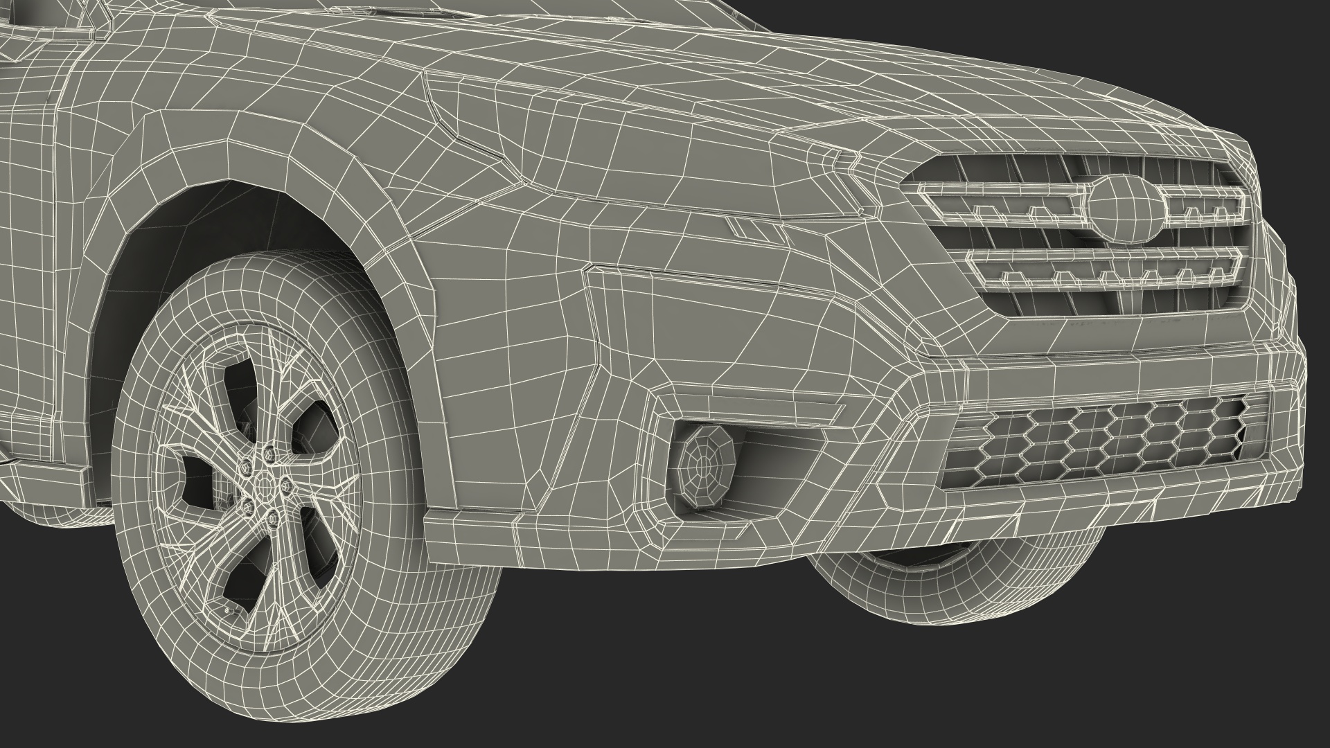 3D model Outback 2021 SUBARU Rigged for Maya