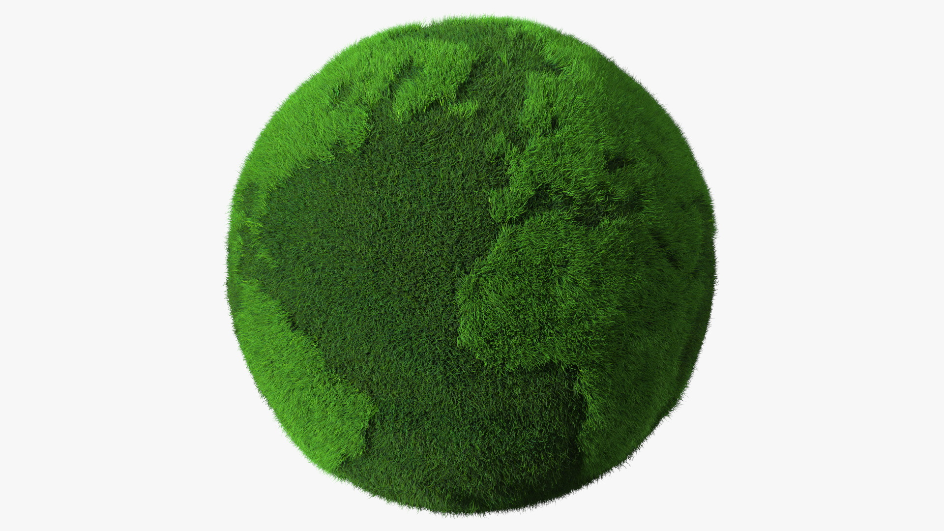 3D model Grass Stylized Earth Globe Fur