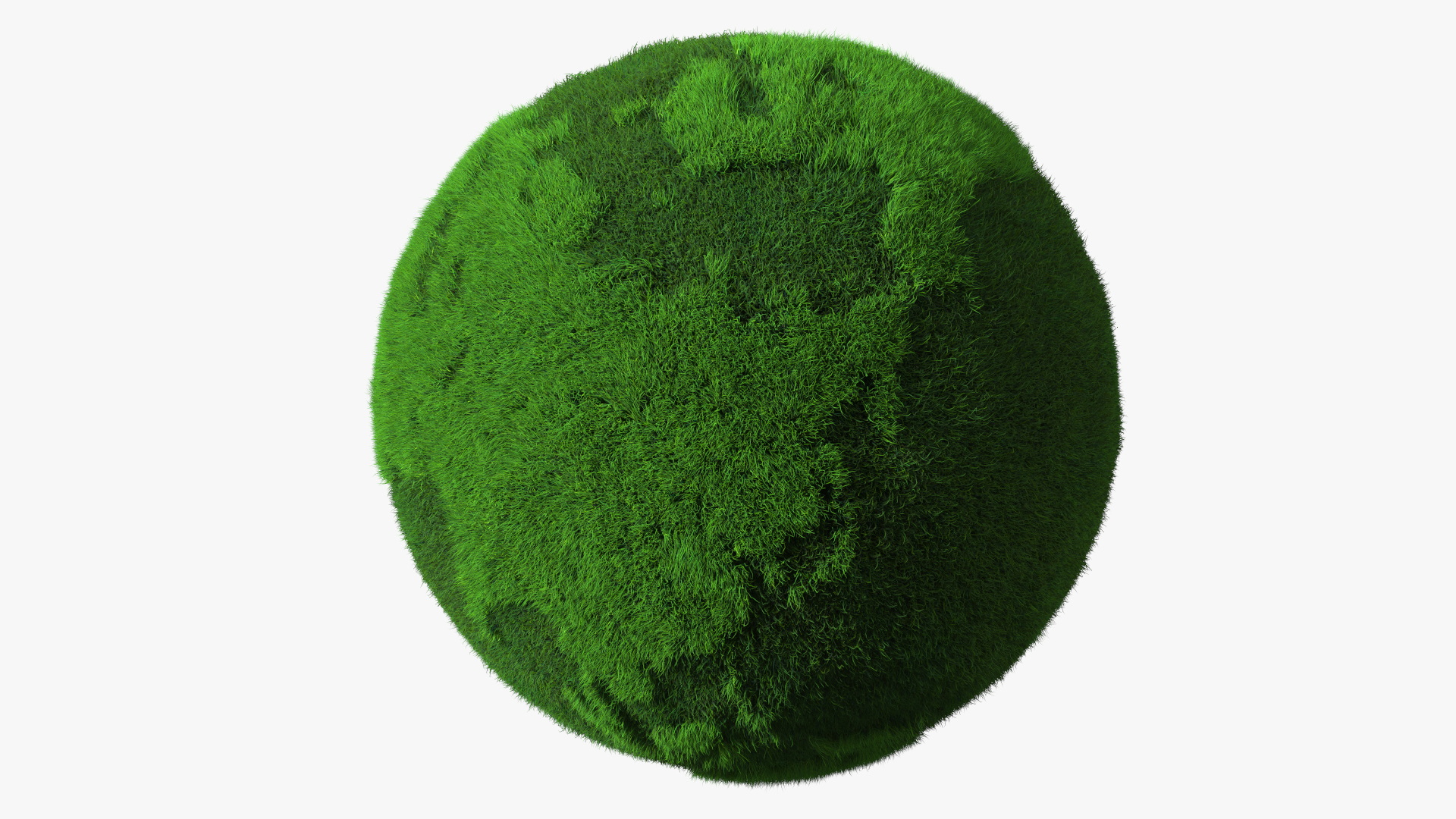 3D model Grass Stylized Earth Globe Fur