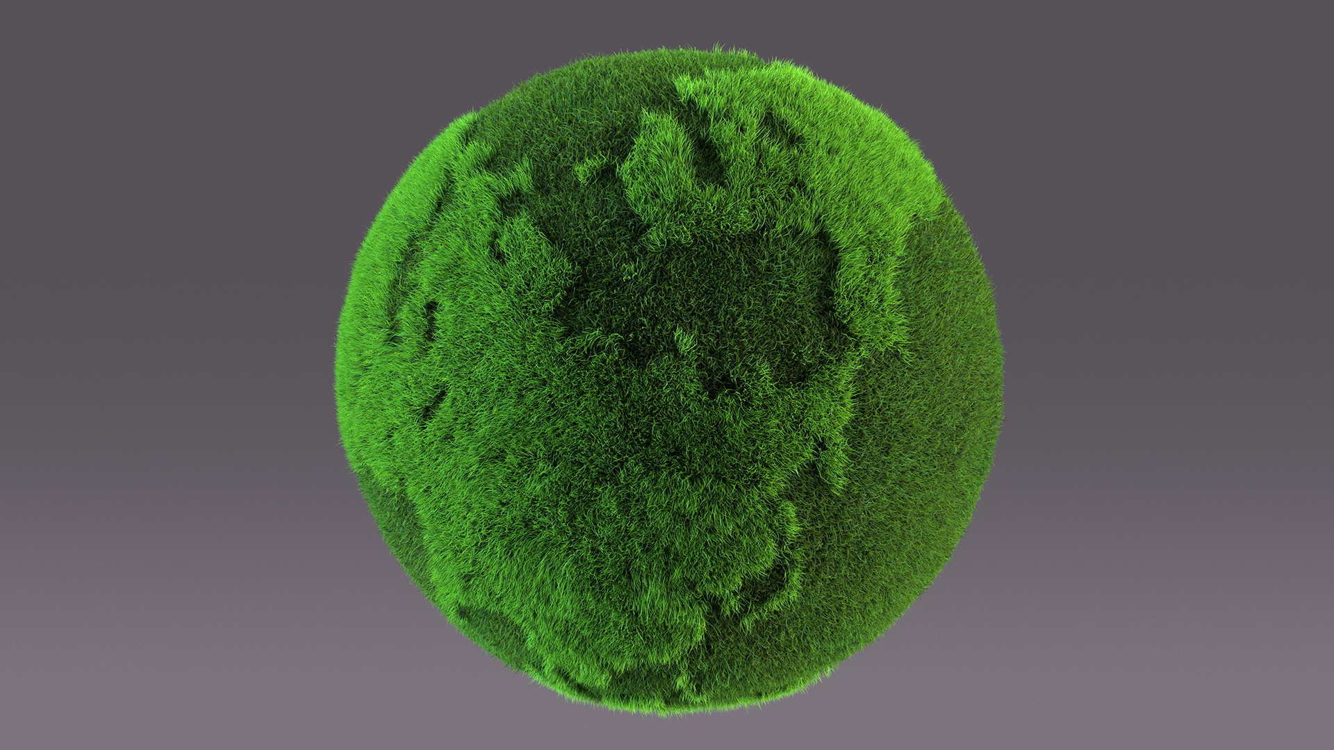 3D model Grass Stylized Earth Globe Fur