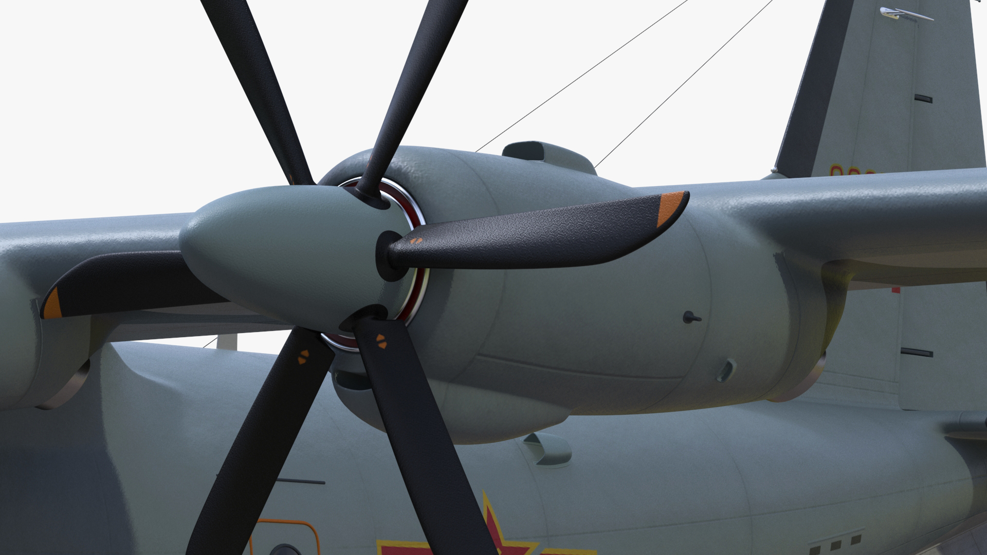3D Medium Military Transport Aircraft Shaanxi Y 9