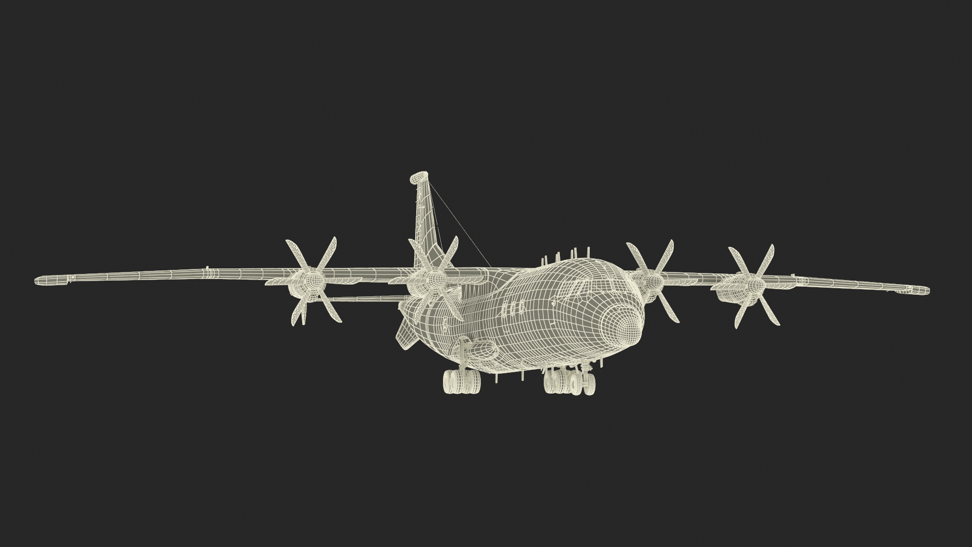 3D Medium Military Transport Aircraft Shaanxi Y 9