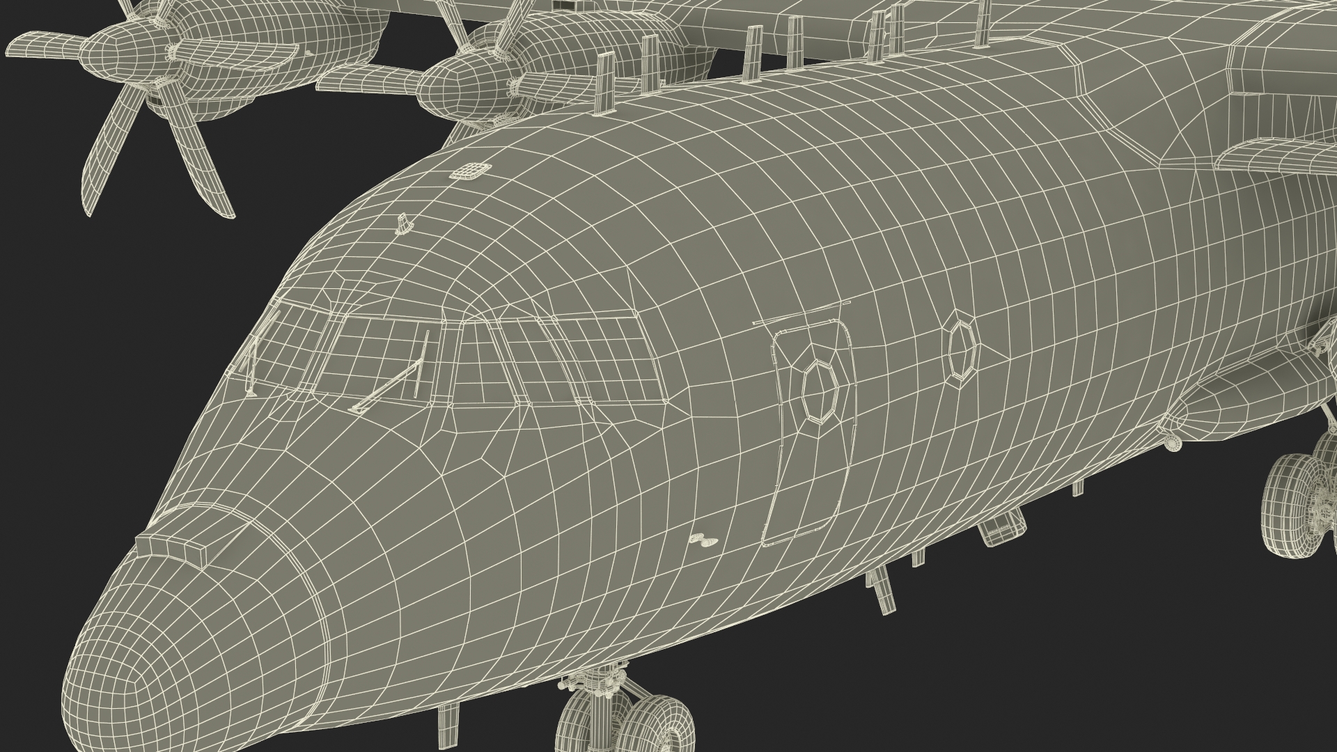 3D Medium Military Transport Aircraft Shaanxi Y 9