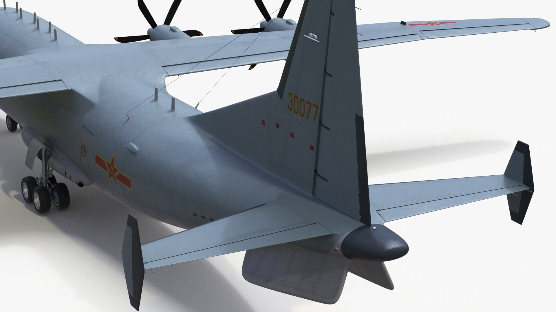 3D Medium Military Transport Aircraft Shaanxi Y 9
