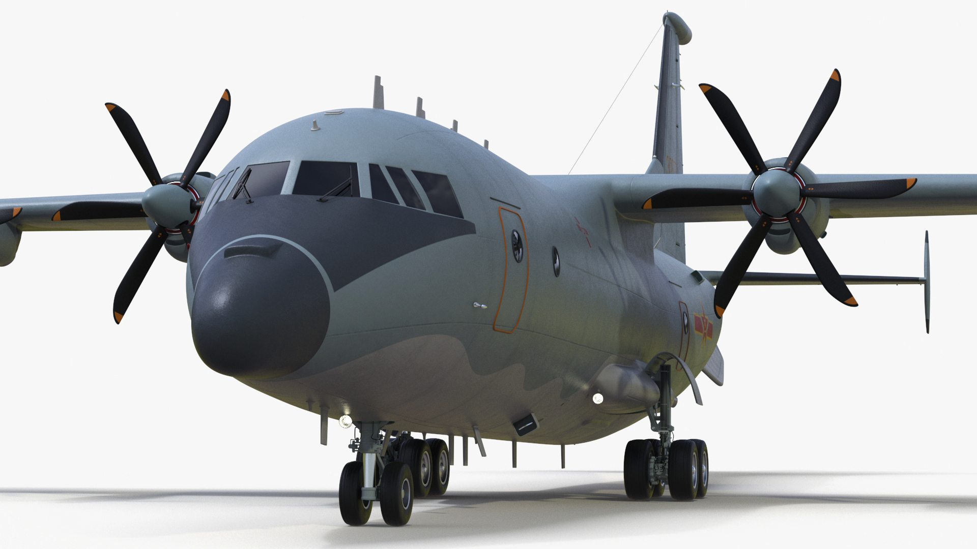 3D Medium Military Transport Aircraft Shaanxi Y 9