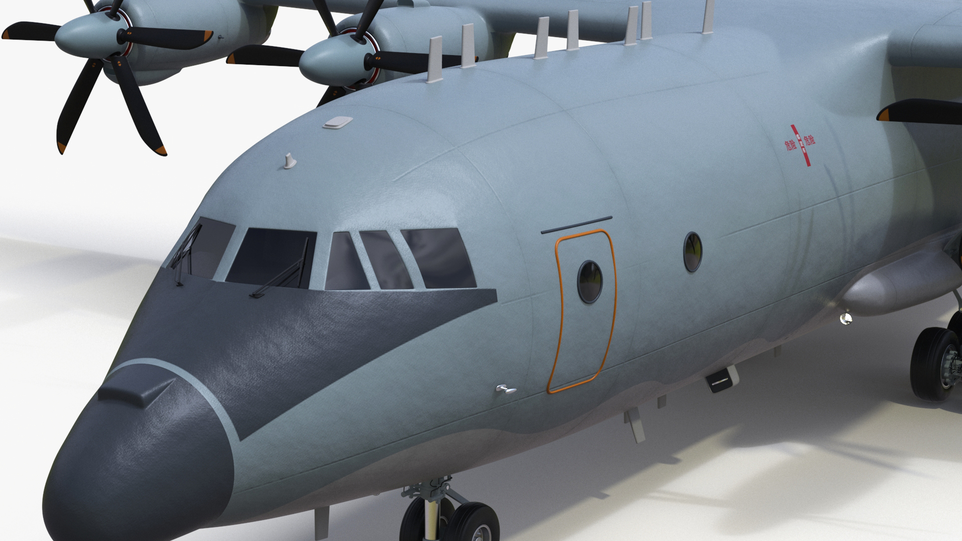 3D Medium Military Transport Aircraft Shaanxi Y 9