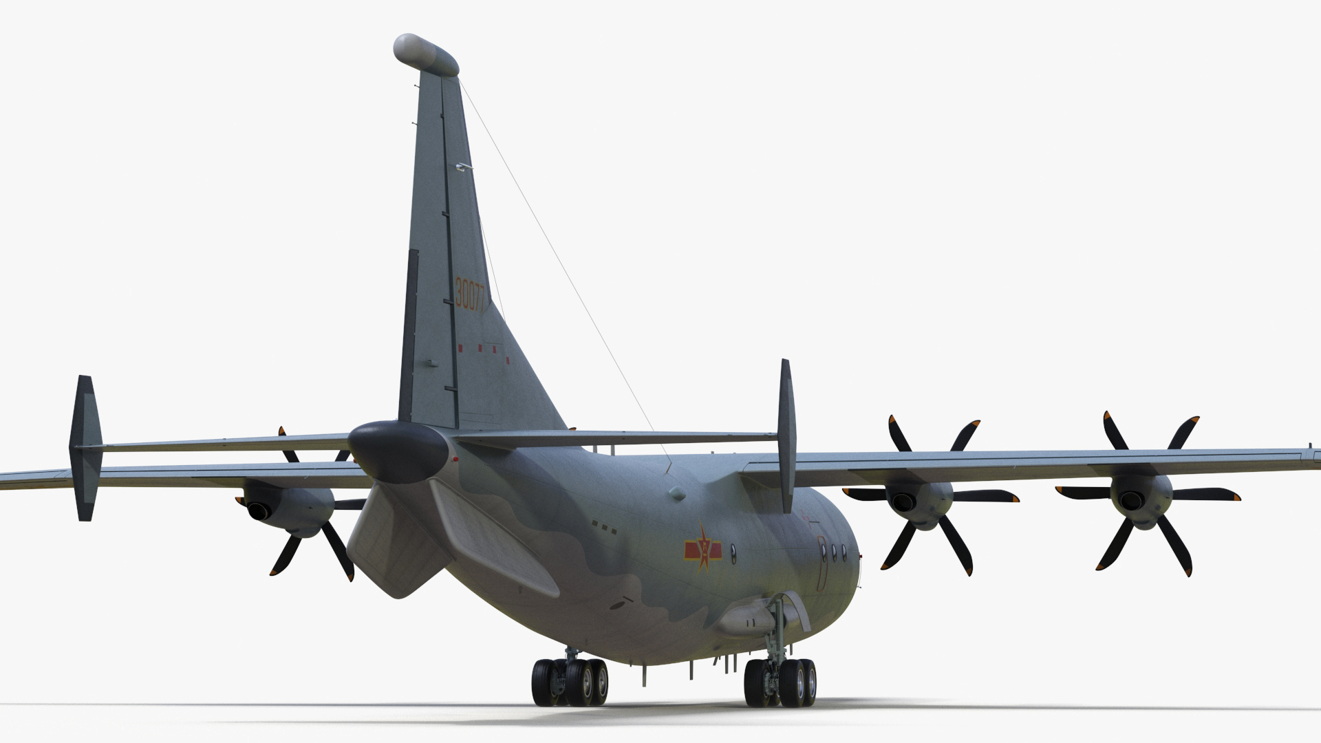 3D Medium Military Transport Aircraft Shaanxi Y 9