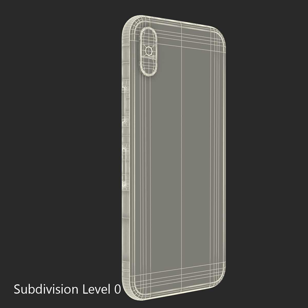3D Silver iPhone XS