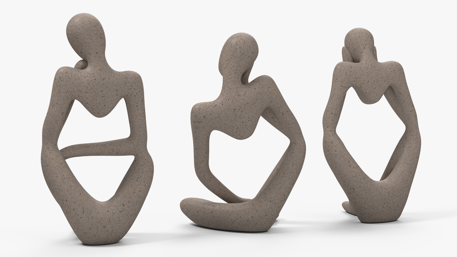 3D Home Decor Sculptures White Stone model