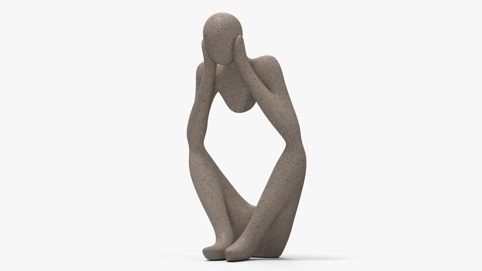 3D Home Decor Sculptures White Stone model