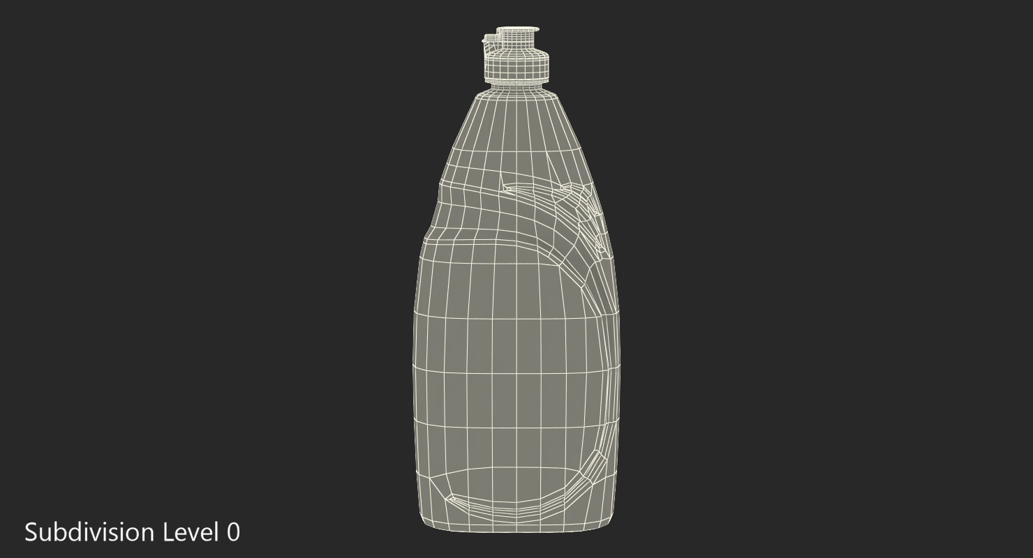 Green Dishwashing Liquid 3D model