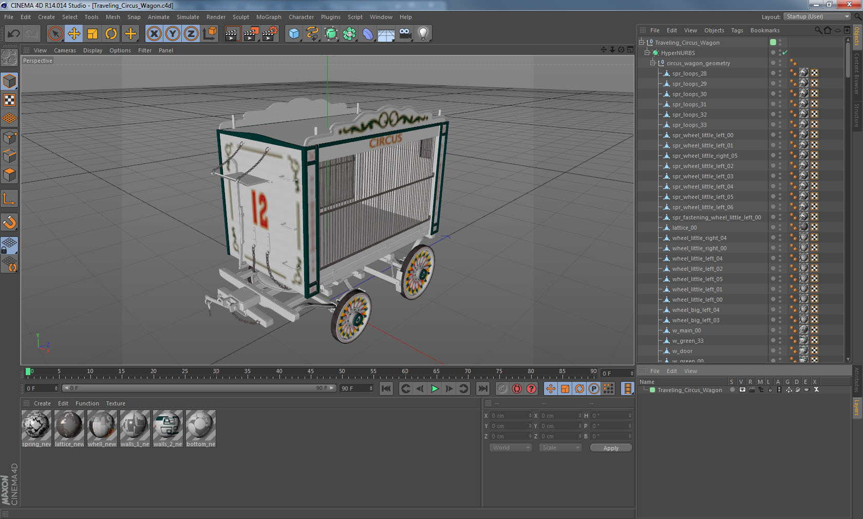 Traveling Circus Wagon 3D