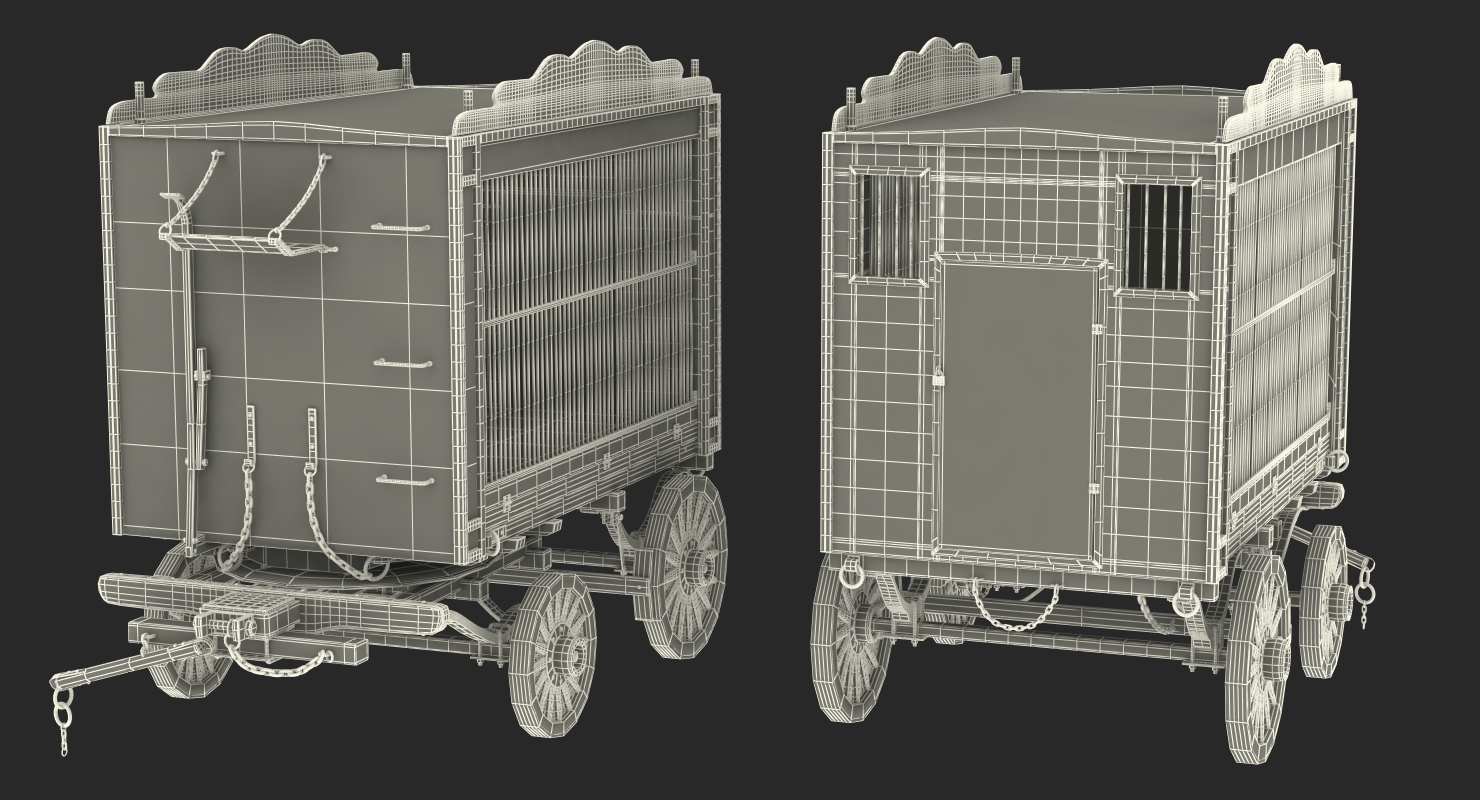Traveling Circus Wagon 3D