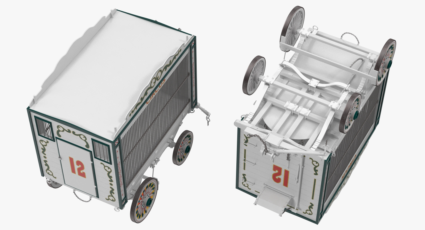 Traveling Circus Wagon 3D