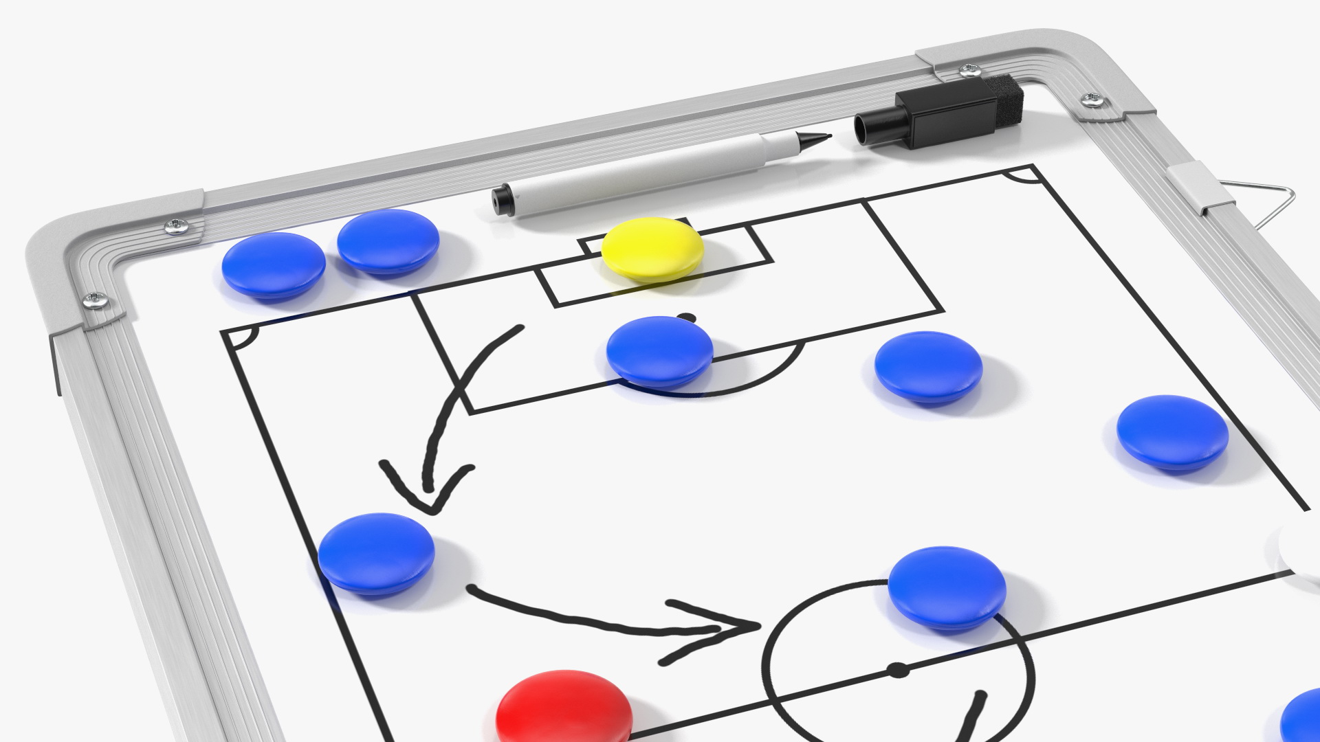 3D model Football Coaching Board with Game Tactics Fur