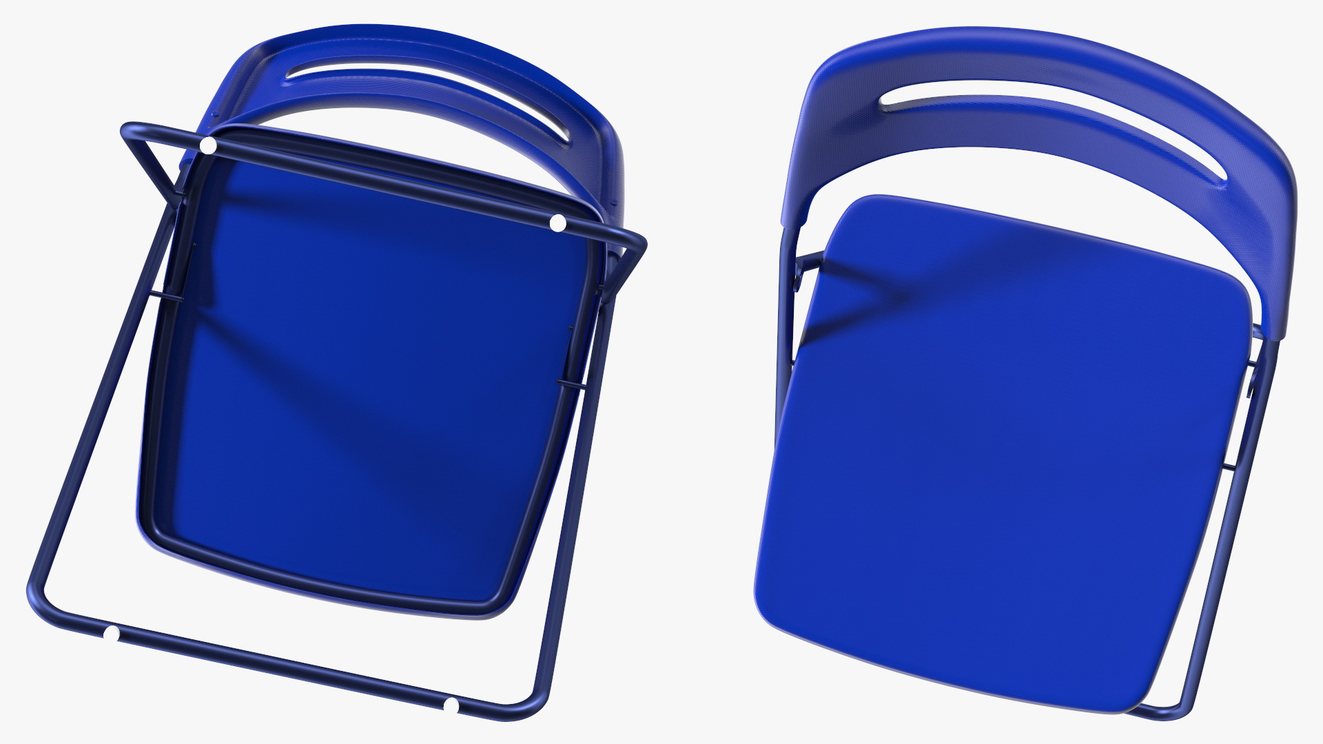 3D Plastic Folding Chair Blue