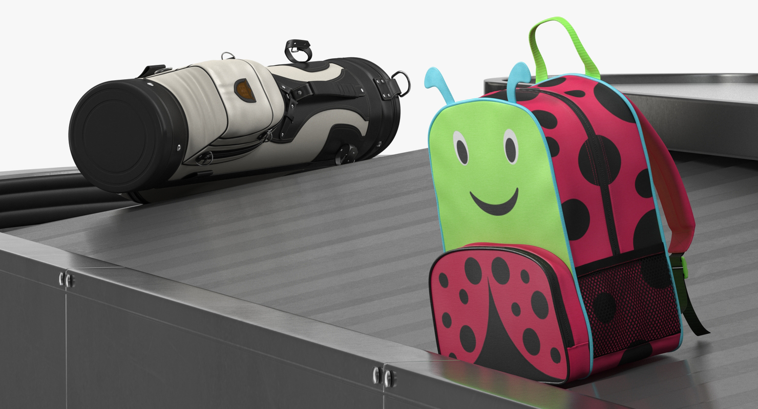 3D model Baggage Claim Conveyor Metal Rigged