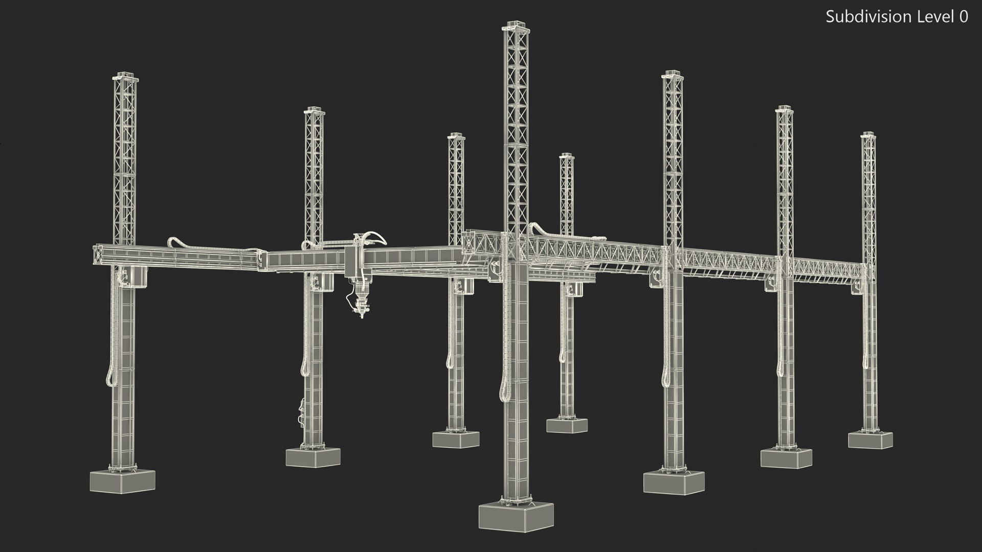 House Construction 3D Printer Generic Rigged 3D model