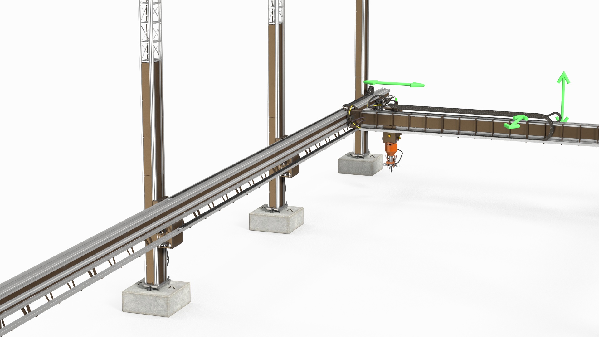House Construction 3D Printer Generic Rigged 3D model