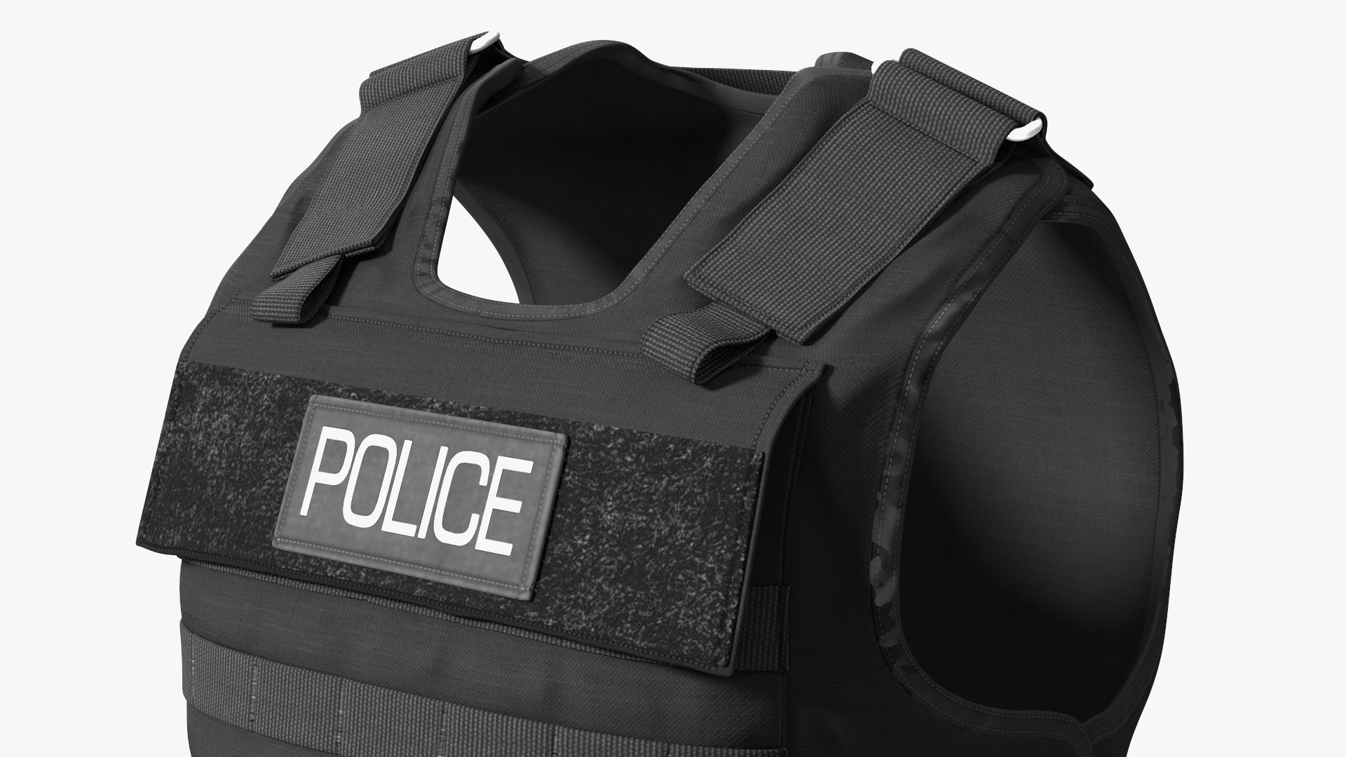 3D Police Black Body Armor Carrier