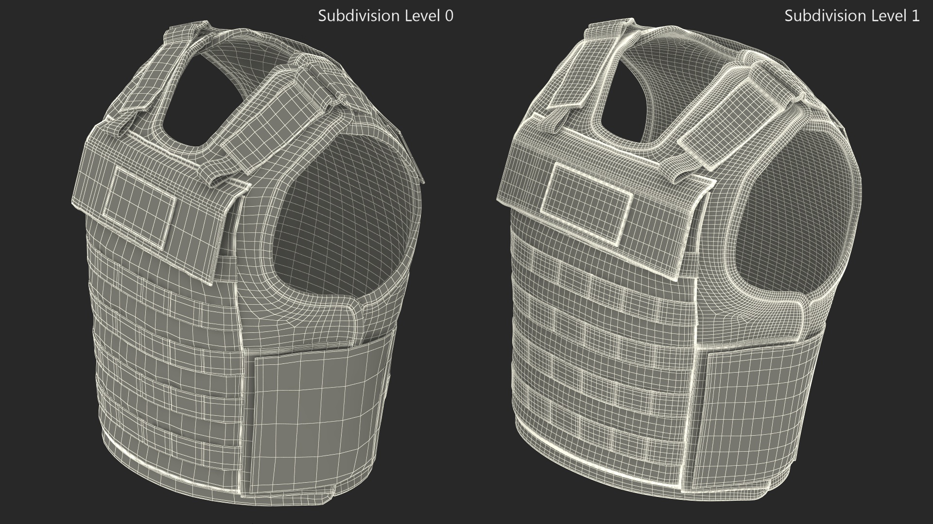 3D Police Black Body Armor Carrier