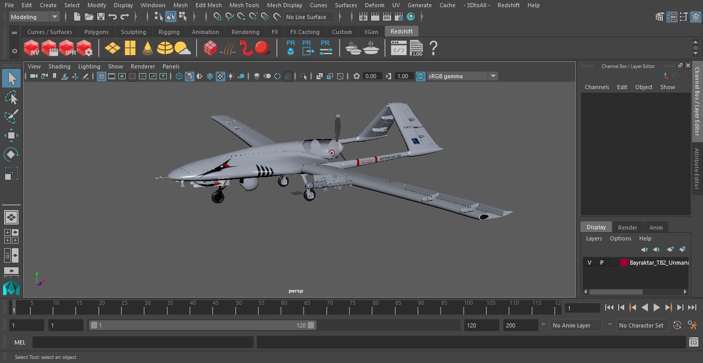 3D model Unmanned Combat Aerial Vehicle