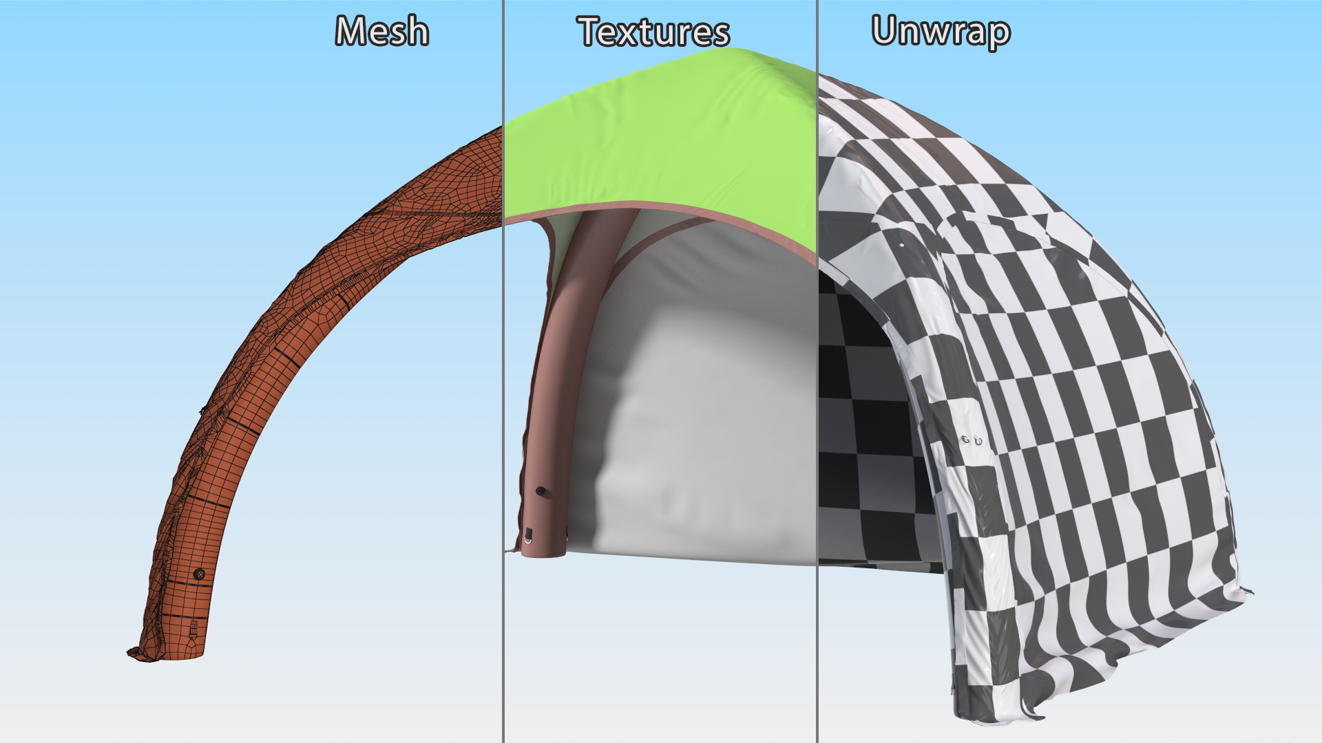3D Air Dome Tent model
