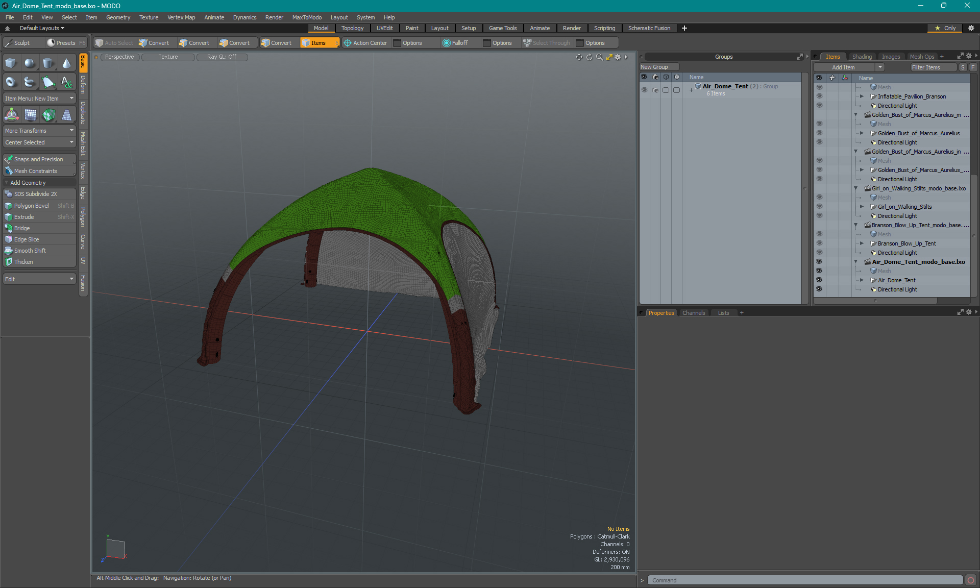 3D Air Dome Tent model