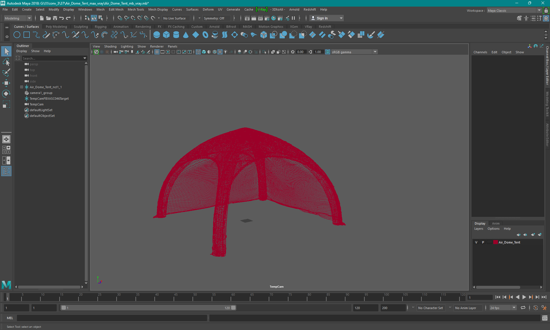 3D Air Dome Tent model