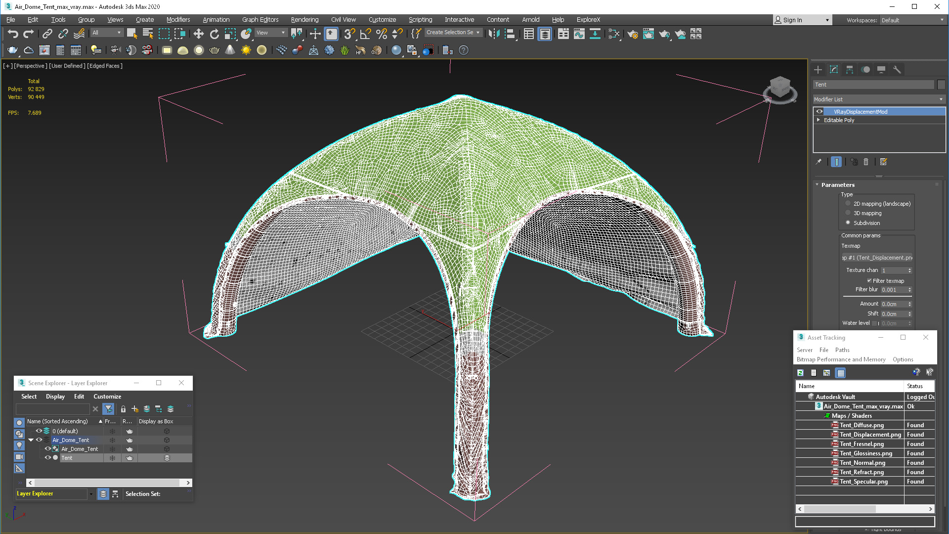 3D Air Dome Tent model
