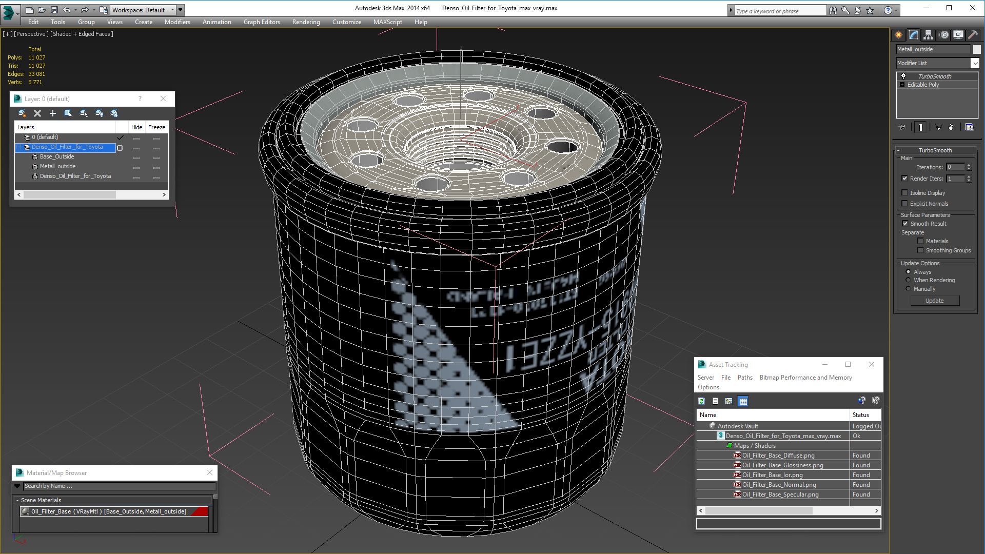 Denso Oil Filter for Toyota 3D