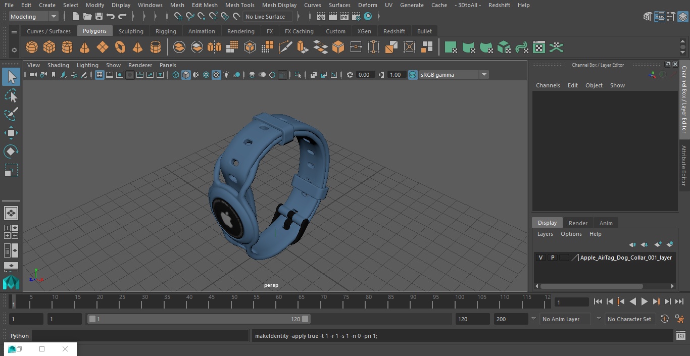 3D Apple AirTag Dog Collar model