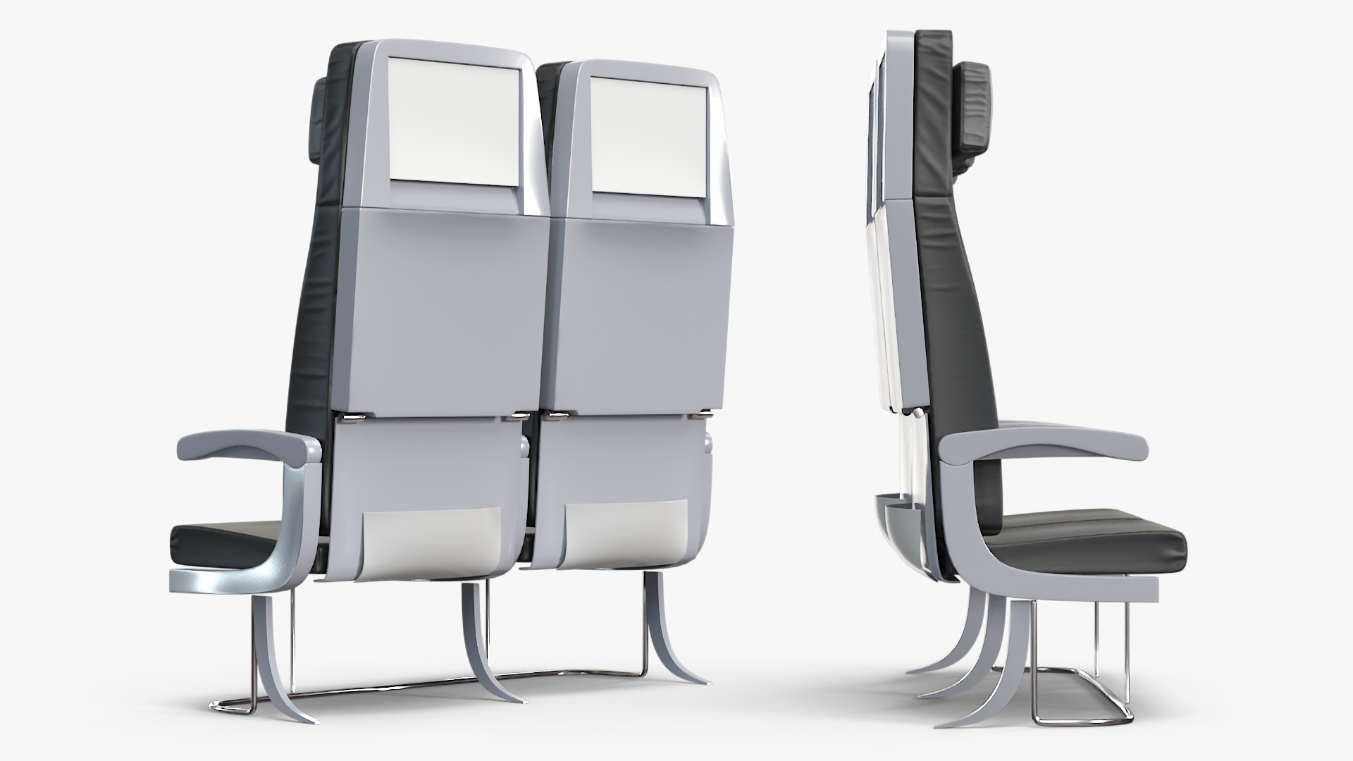 3D Passenger Aircraft Double Seats