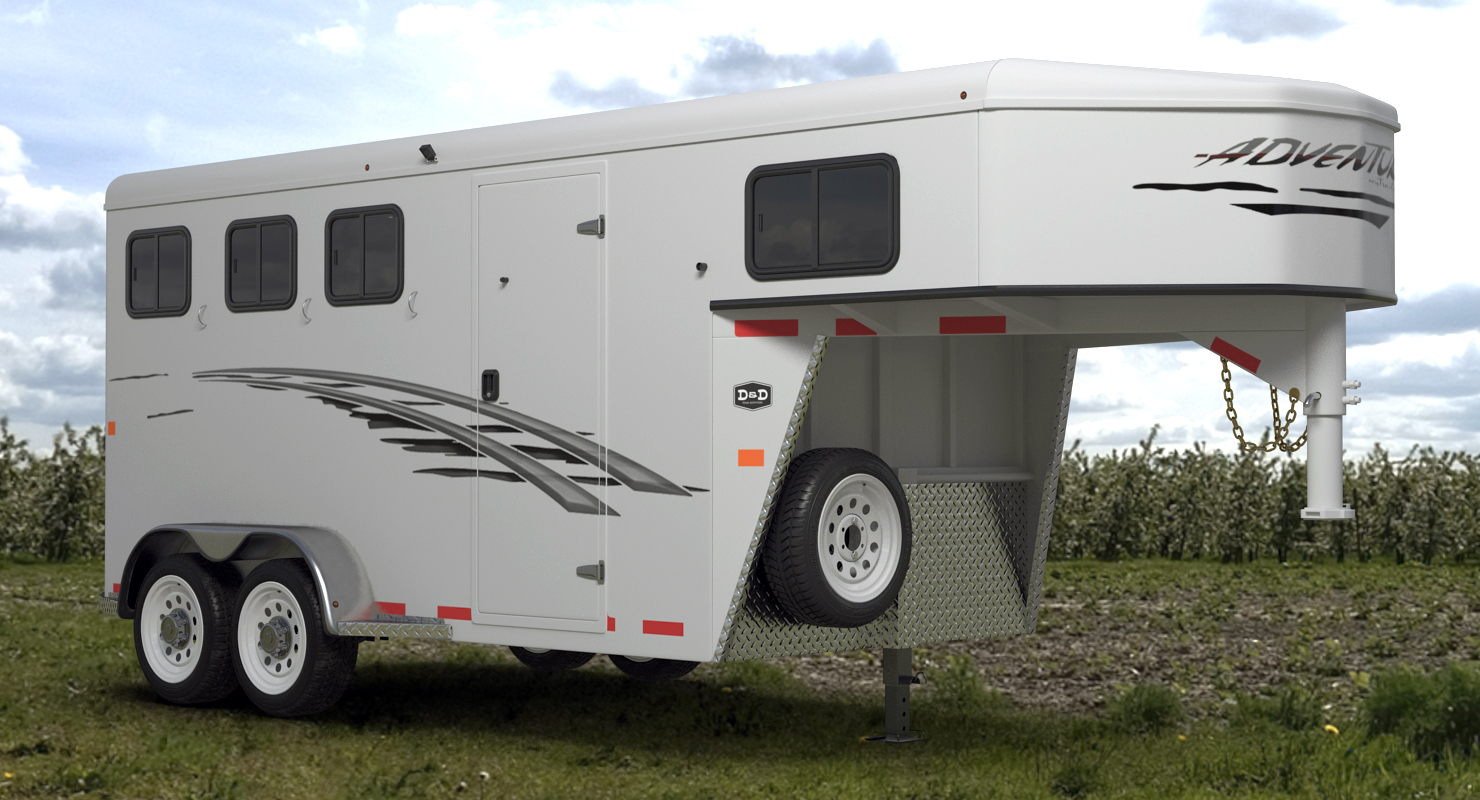 Horse Living Quarters Trailer 3D model
