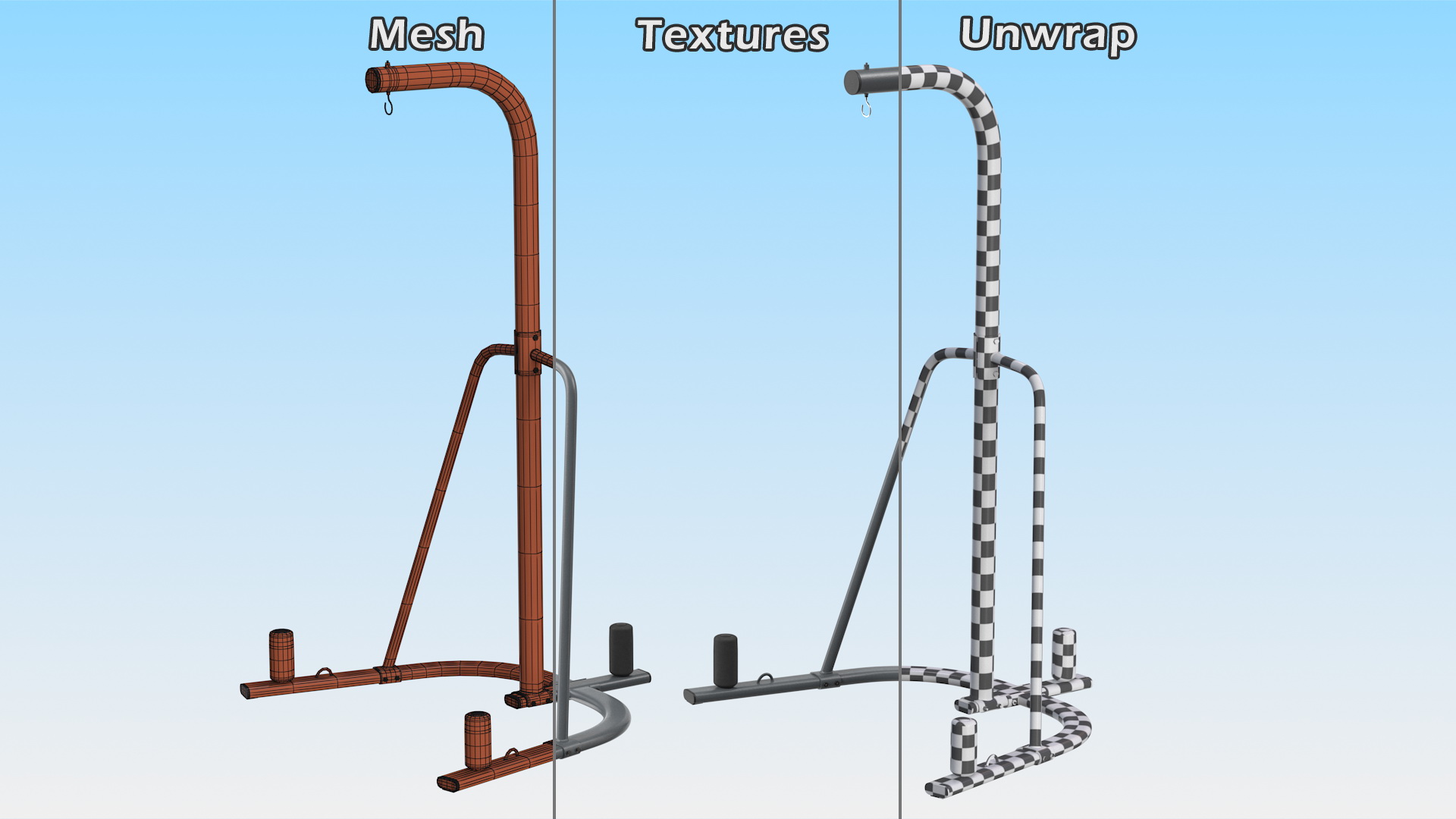 Free Standing Heavy Bag Stand 3D model