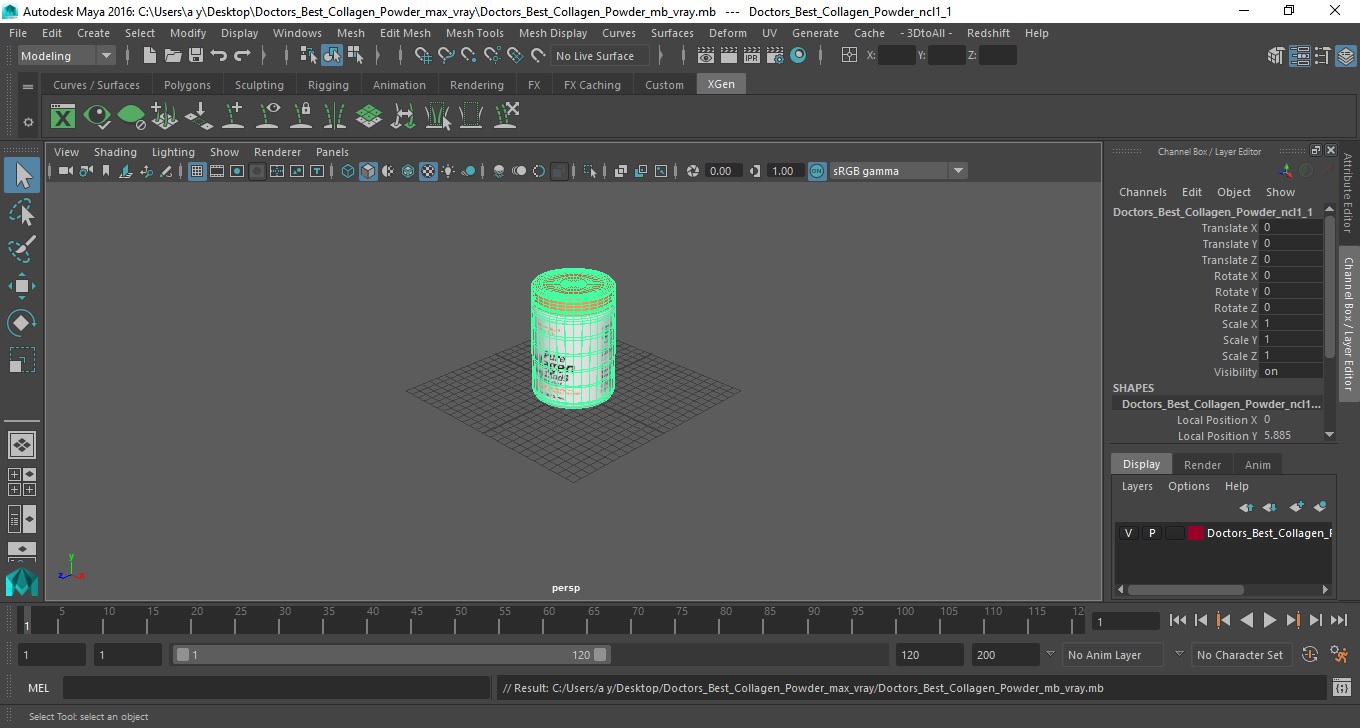 3D Doctors Best Collagen Powder model