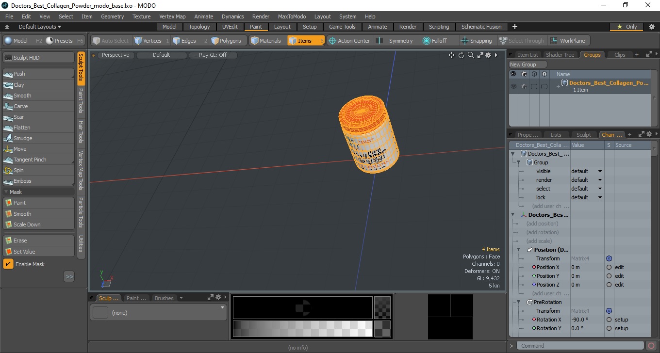3D Doctors Best Collagen Powder model