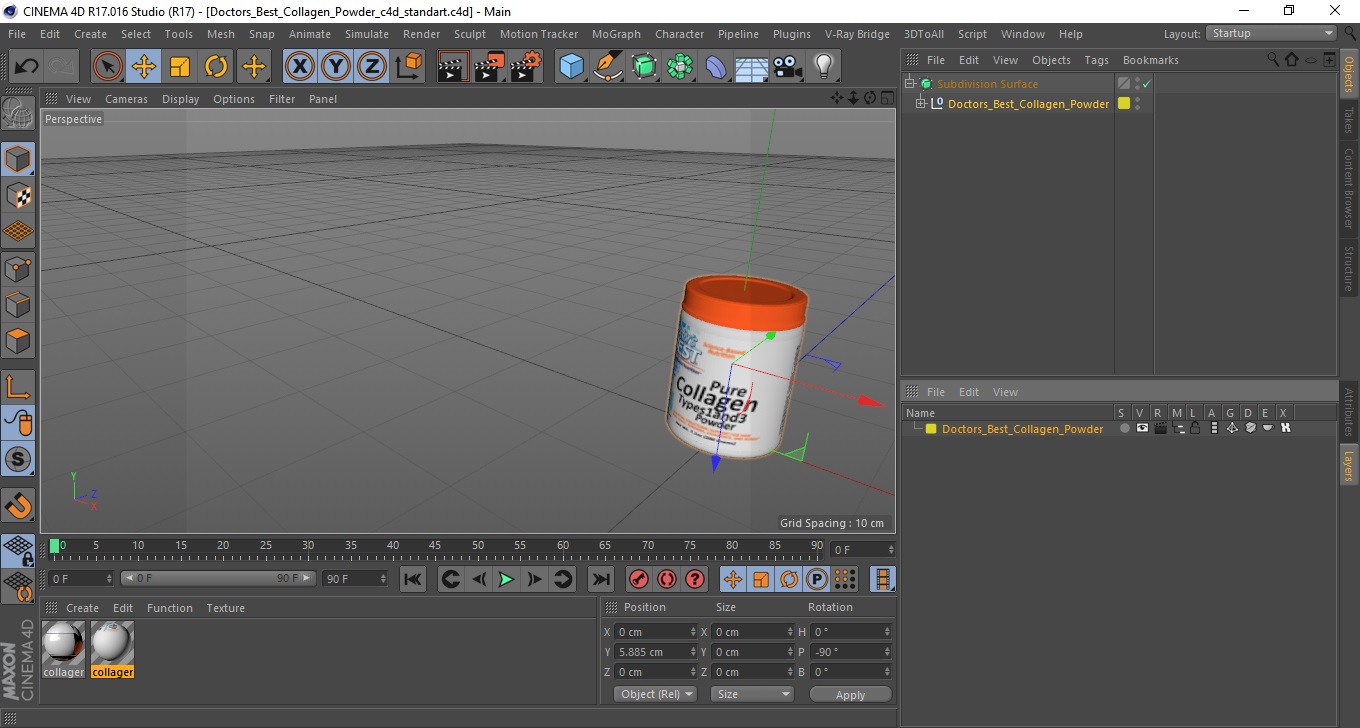 3D Doctors Best Collagen Powder model