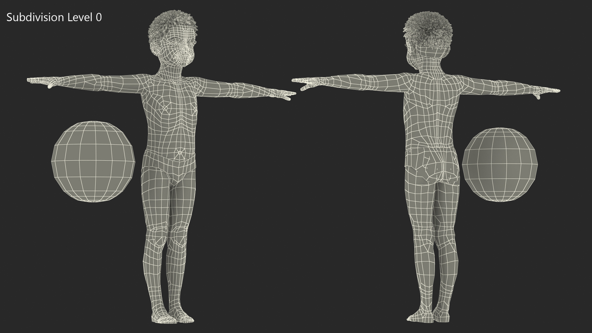 3D Black Child Boy Beach Style Rigged for Cinema 4D model