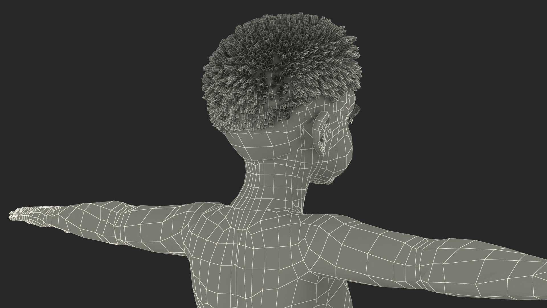 3D Black Child Boy Beach Style Rigged for Cinema 4D model