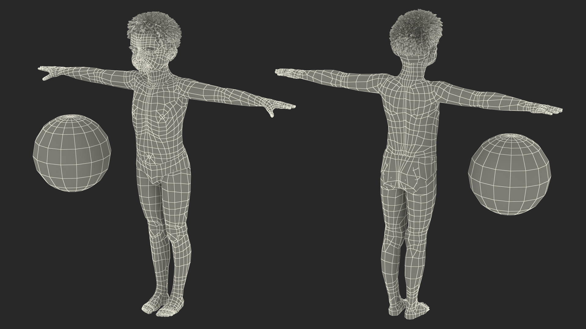 3D Black Child Boy Beach Style Rigged for Cinema 4D model