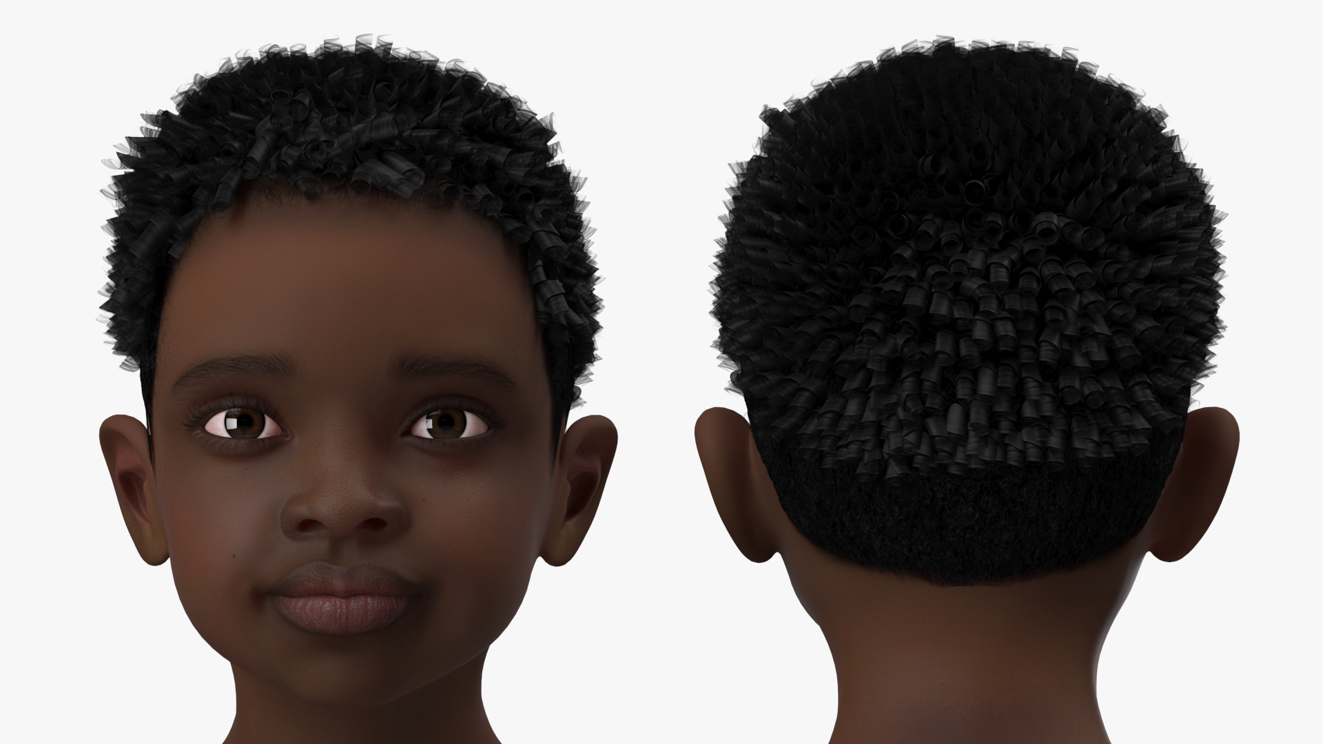 3D Black Child Boy Beach Style Rigged for Cinema 4D model