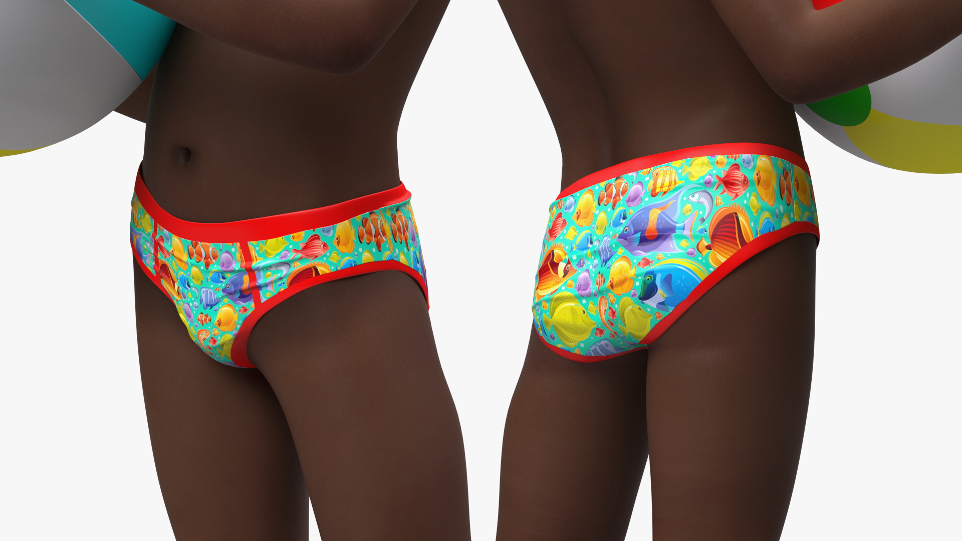 3D Black Child Boy Beach Style Rigged for Cinema 4D model