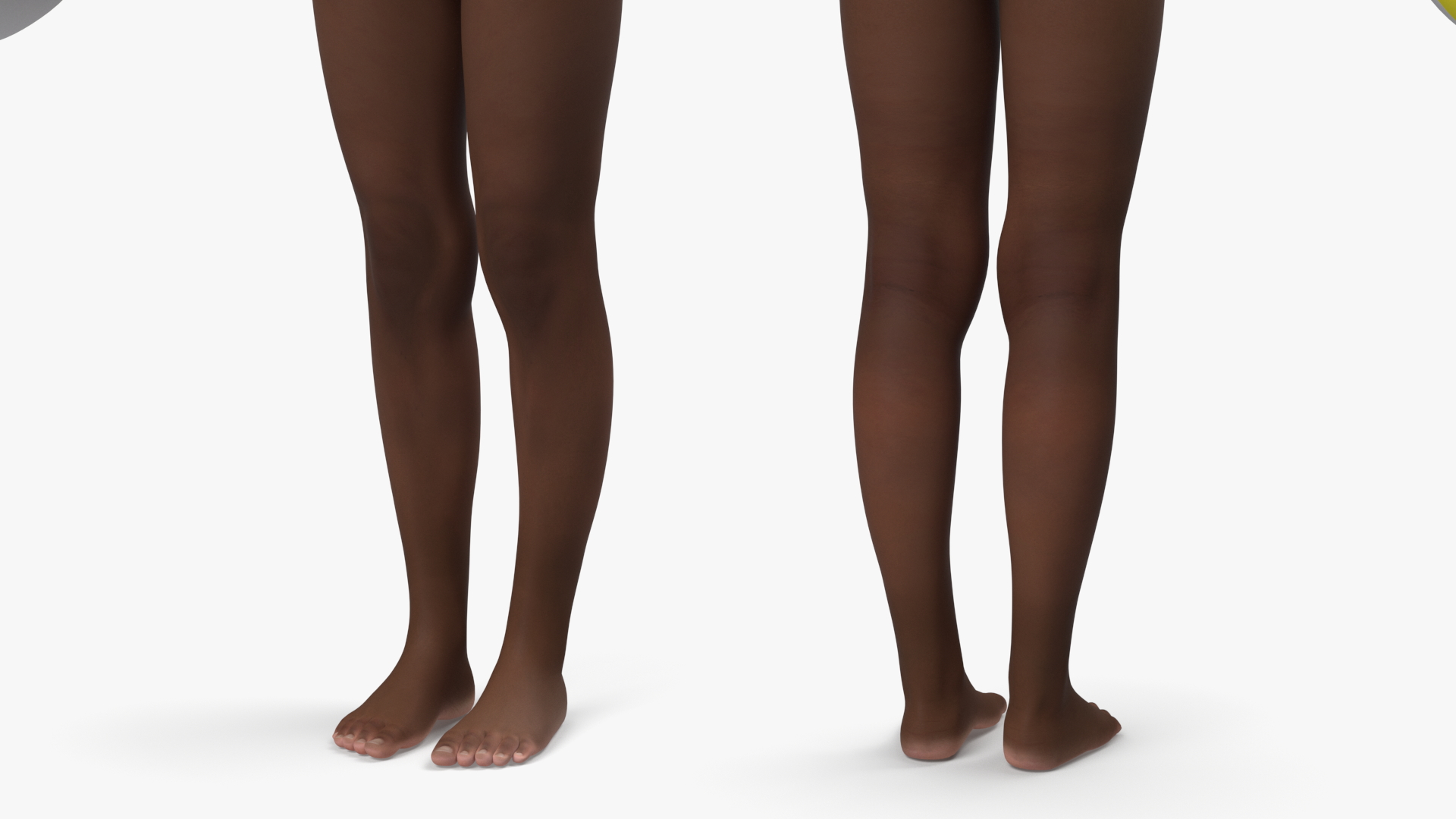 3D Black Child Boy Beach Style Rigged for Cinema 4D model