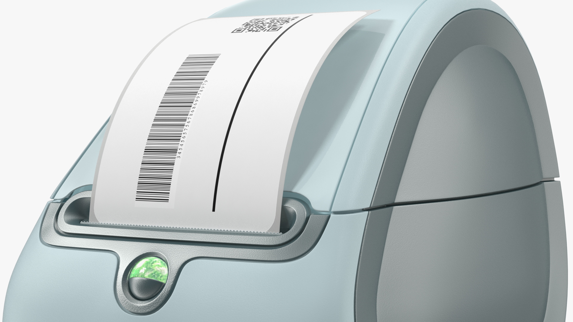 Thermal Label Printer with Barcode 3D model