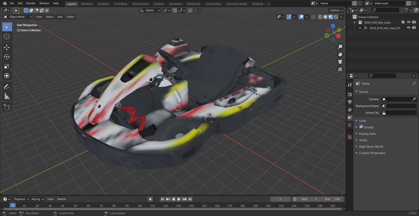 3D SODI RX8 Kart Used model