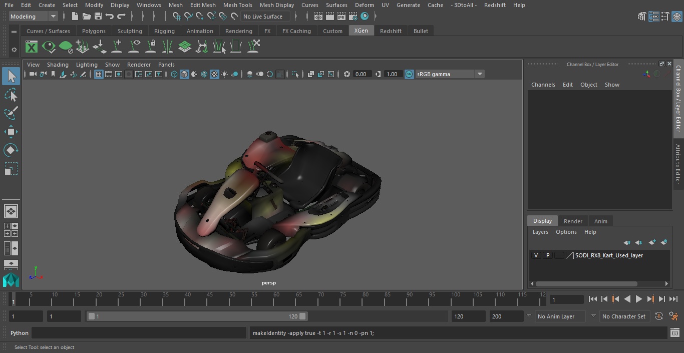 3D SODI RX8 Kart Used model