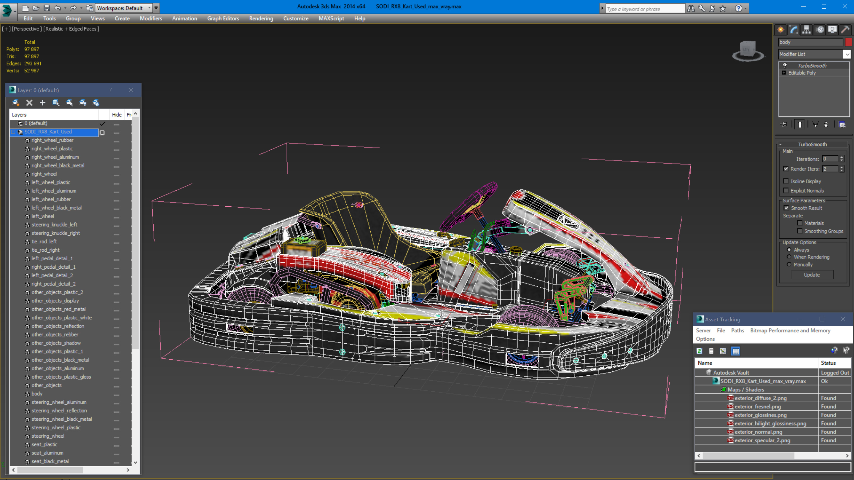3D SODI RX8 Kart Used model