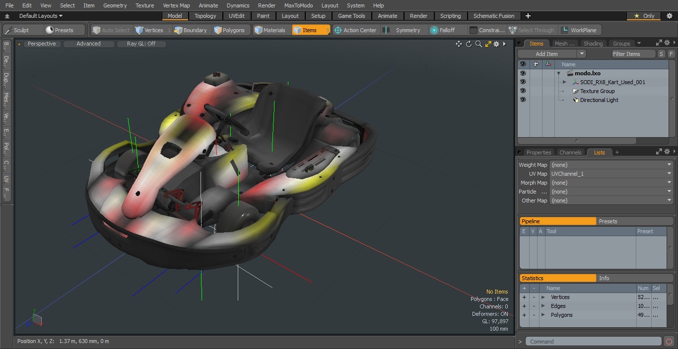 3D SODI RX8 Kart Used model